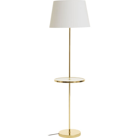 Interiors by Premier Shiny Brass Tapered Table Lamp, Easy-to-Use Switch Besides Lamp, Space-Saver Lounge Room Lamp (1/5)