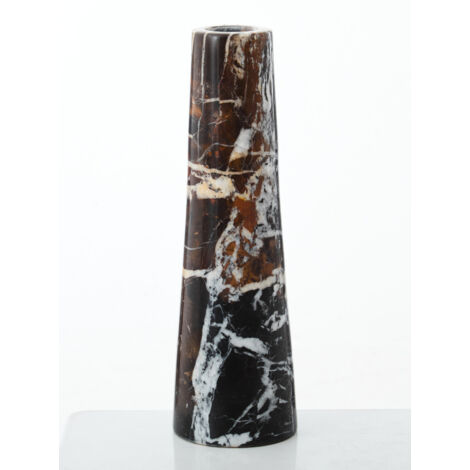 Interiors by Premier Black Marble Tapered Vase,Multi-Functional Large Marble Vase, Easy to Clean Tall Tapered Vase