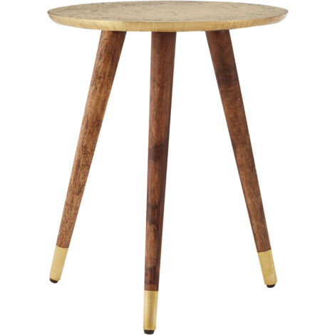 Interiors by Premier Classic Profile Metal And Gold Finish Carve Side Table, Versatile Side Table By Couch, Sturdy Corner Table (1/5)