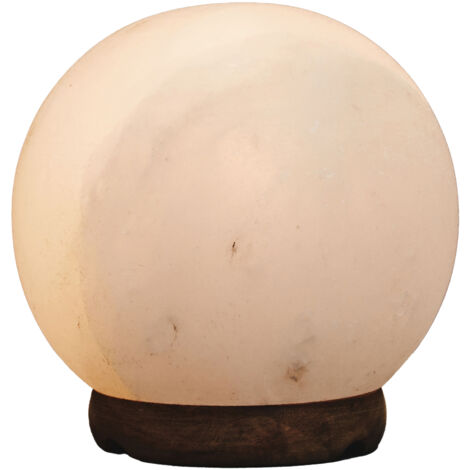 Interiors by Premier Himalayan Round White Natural Salt Lamp,Reduce Stress Round Salt Lamp,Hassle-free Care Salt Lamp