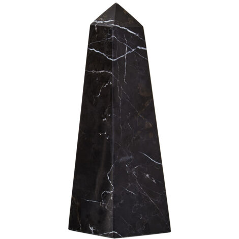 Interiors by Premier Small Black Marble Obelisk,Sturdy Base Large Marble Obelisk, Easy to Clean Marble Obelisk (1/5)