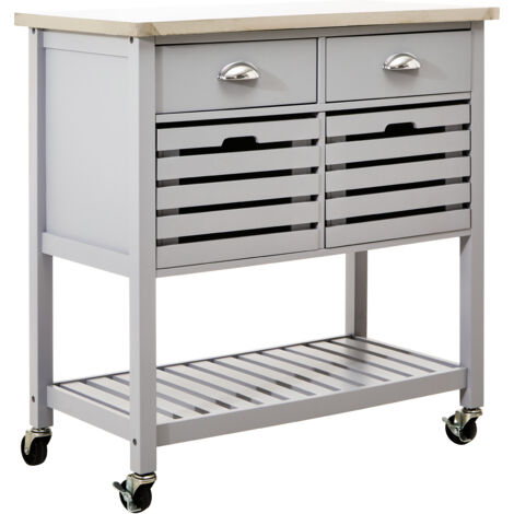 Maison by Premier Frankfurt Grey Kitchen Trolley (1/5)