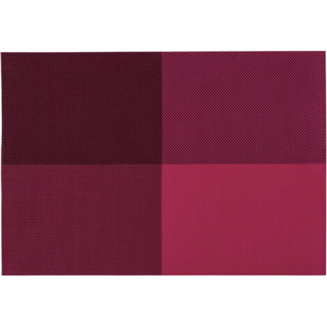 Premier Housewares Pink PVC Grid Design Placemats - Set of 4 (1/2)