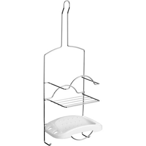 Premier Housewares 2 Tier White Soap Dish Shower Caddy