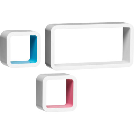 Premier Housewares White Wall Cubes - Set of 3 (1/5)