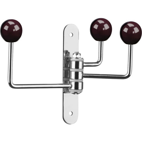Premier Housewares Purple Ceramic Balls 3 Hook Wall Hanger (1/3)