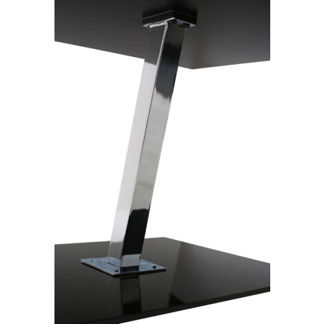 Premier Housewares Black Tempered Glass Top End Table