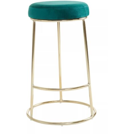 Premier Housewares Manhattan Green Velvet Bar Stool (1/5)