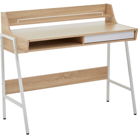 Premier Housewares Bradbury Natural Oak Veneer Desk (1/5)