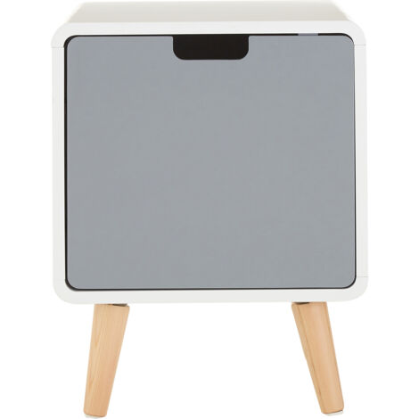 Interiors by Premier 1 Door Cabinet, Versatile Bedside Cabinet, White Finish Bedroom Cabinet, Sleek and Modern Slim Cabinet (1/5)
