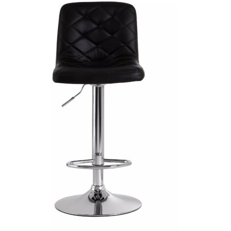 Premier Housewares Tara Black Faux Leather Bar Chair (1/5)