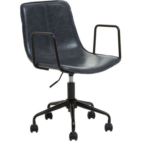Premier Housewares Branson Grey Leather Chair (1/5)