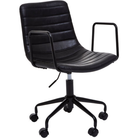 Premier Housewares Forbes Black Leather Chair (1/5)