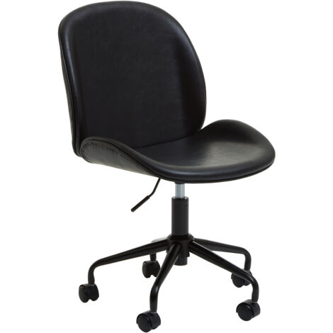 Premier Housewares Clinton Black Leather Chair (1/5)