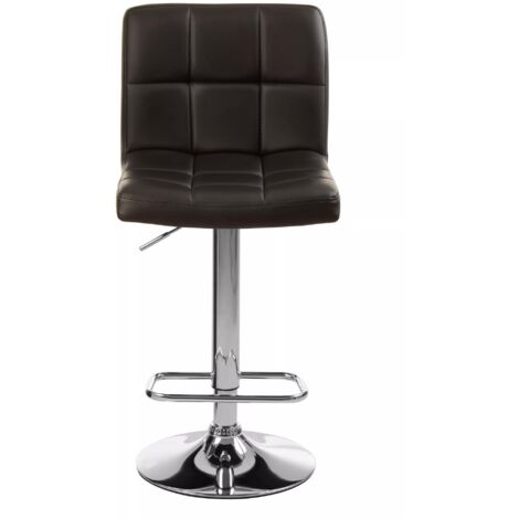 Interiors By Premier Adjustable Height Quilted Bar Stool With Chrome Base, Comfortable Bar Chair, Sleek Modern Bar Stool (1/5)