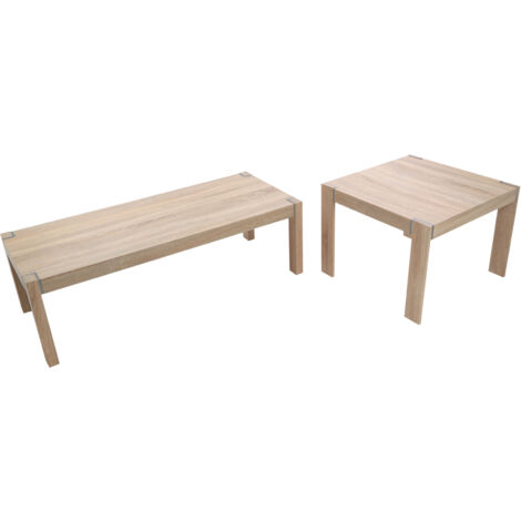 Interiors by Premier Natural Set of Two Nesting Tables, Modern Wooden Coffee Tables for Living Room, Nesting Coffee Table Set (1/5)