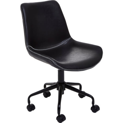 Premier Housewares Bloomberg Black Leather Chair (1/5)