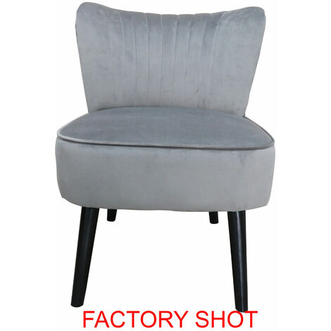 Premier Housewares Regents Park Grey Velvet Chair