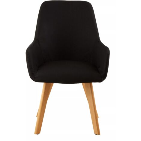Interiors by Premier Black Leisure Chair, Effortless Cleaning Lounge Chair, Space-Saving Armchair, Comfortable Lobby Chair (1/5)
