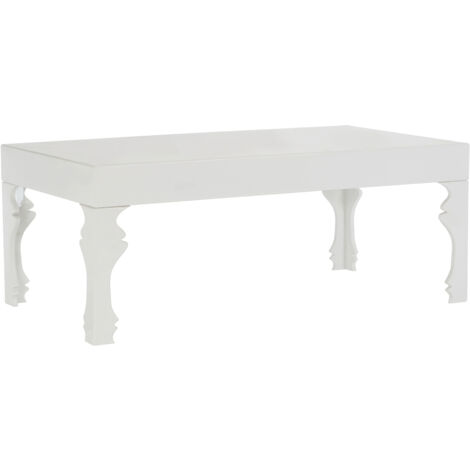 Interiors by Premier High Gloss White Coffee Table, White Wood Coffee Table, Rectangular Coffee Table, Stylish Coffee Table