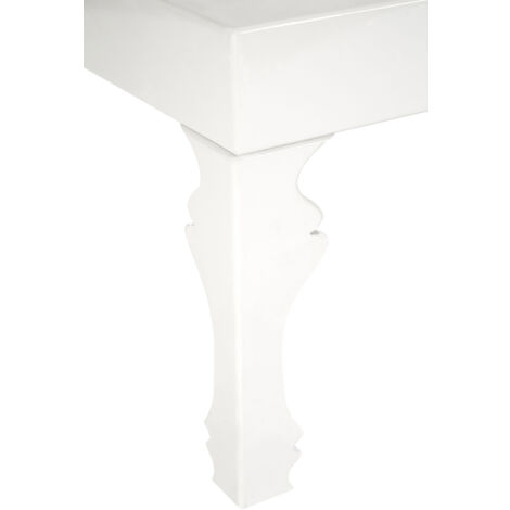 Interiors by Premier High Gloss White Coffee Table, White Wood Coffee Table, Rectangular Coffee Table, Stylish Coffee Table