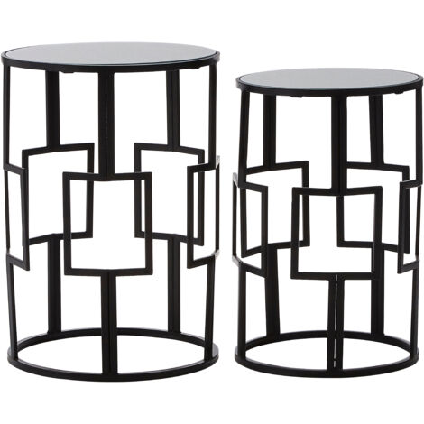 Premier Housewares Avantis Square Design Black Tables (1/3)