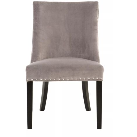 Interiors by Premier Grey Velvet Chair, Curly Back chair, Easy to Assemble Borg Chair, Comfy Office Chair (1/5)