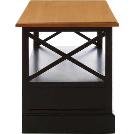 Premier Housewares Coffee Table With Drawers Storage Coffee Table Coffee Table with Storage  Living Room Storage 2 Drawers Fir Veneer W110 X D52 X H57
