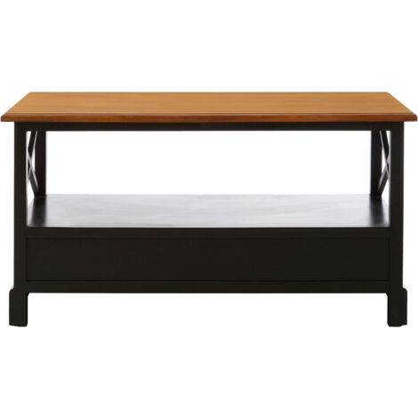 Premier Housewares Coffee Table With Drawers Storage Coffee Table Coffee Table with Storage  Living Room Storage 2 Drawers Fir Veneer W110 X D52 X H57