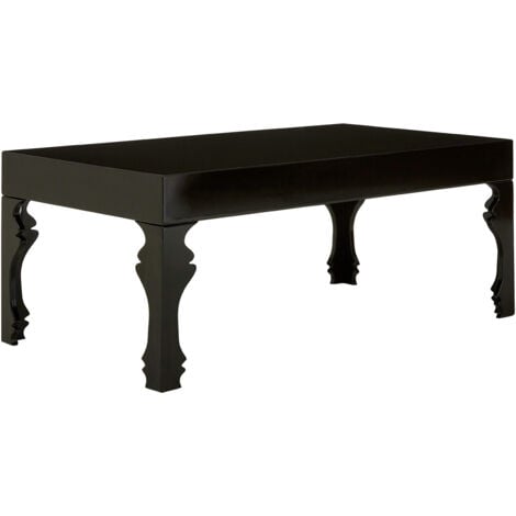 Interiors by Premier High Gloss Black Coffee Table, Black Wood Coffee Table, Rectangular Coffee Table, Stylish Coffee Table