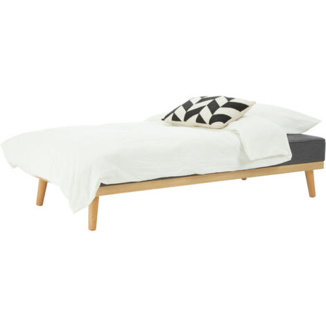 Interiors by Premier 3 Seat Grey Sofa Bed, Comfy Padded Velvet Seat, Built to Last Bedroom Sofa, Easy to Clean Lounge Sofa