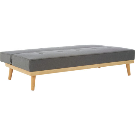 Interiors by Premier 3 Seat Grey Sofa Bed, Comfy Padded Velvet Seat, Built to Last Bedroom Sofa, Easy to Clean Lounge Sofa