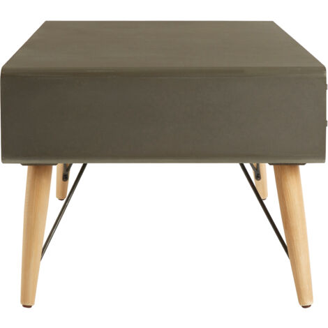 Premier Housewares Coffee Table Six Drawers Living Room Table Fir Wood Veneer Low Coffee Table Modern Living Room Retro Coffee Table w120 x d60 x h46