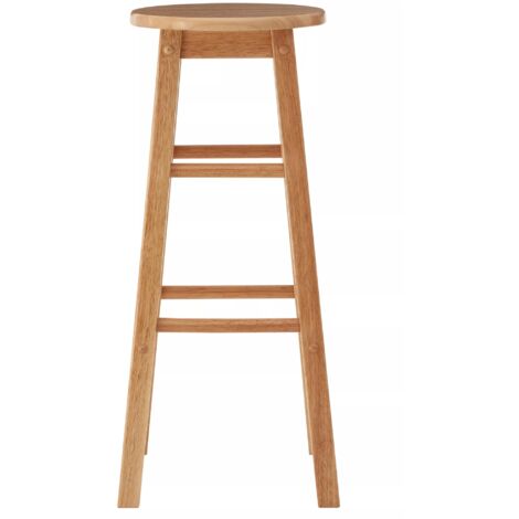 Interiors by Premier Sustainable Hevea Wood Tall Bar Stool, Wooden Bar Stool, Solid Wood Bar Stool, Wooden Breakfast Bar Stool