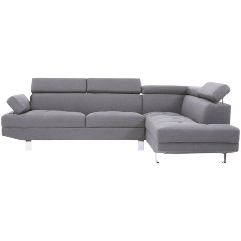 Premier Housewares Hanover Large Grey Linen Sofa (1/5)