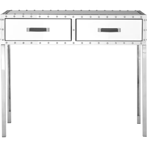 Interiors by Premier Stainless-Steel Modern Console Table, Console Table for Living Room, Hallway Console table With Drawers
