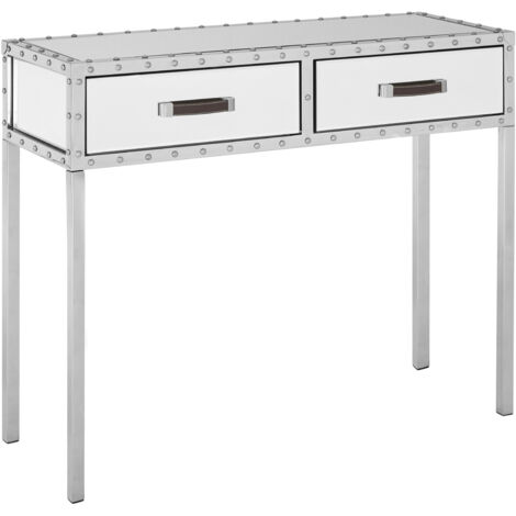 Interiors by Premier Stainless-Steel Modern Console Table, Console Table for Living Room, Hallway Console table With Drawers