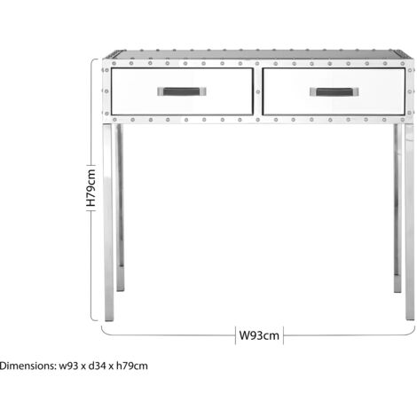 Interiors by Premier Stainless-Steel Modern Console Table, Console Table for Living Room, Hallway Console table With Drawers