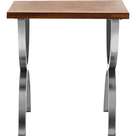 Interiors by Premier Rustic Wood Top Side Table, Modern Rectangular Side Table, Wood and Metal End Table, Wooden Side Table
