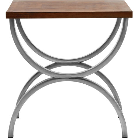 Interiors by Premier Rustic Wood Top Side Table, Modern Rectangular Side Table, Wood and Metal End Table, Wooden Side Table