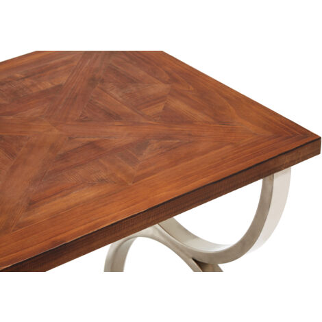Interiors by Premier Rustic Wood Top Side Table, Modern Rectangular Side Table, Wood and Metal End Table, Wooden Side Table