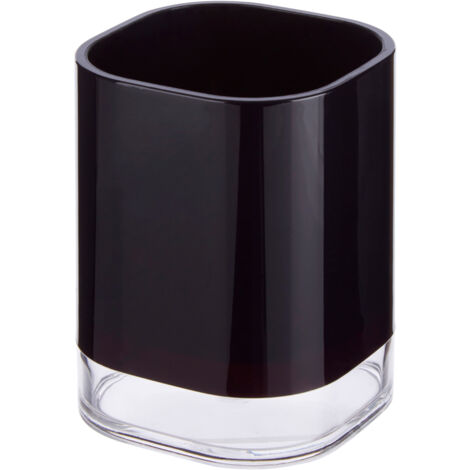 Premier Housewares Plastic Tumblers black Tumbler Glasses For Bathroom Acrylic Glasses For Storage Glasses Set Durable Tumblers 8 x 11 x 8