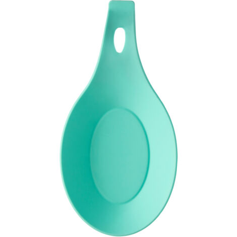 Interiors By Premier Luxe Light Green Silicone Spoon Rest,Heat-Resistant Spoon Holder,Non-Stick Spoon Rest With Hanging Loop (1/3)