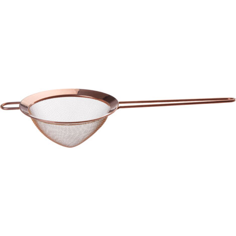 Premier Housewares Rose Gold Finish Pointed Sieve Tea Strainer Sieve Fine Mesh Kitchen Flour Metal 14 x 8 x 33 (1/3)