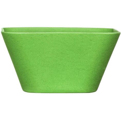 Premier Housewares Green Bowl Bamboo Fibre Serving Bowls / Salad Bowl Ideal For Fruit Cereal Pasta Bowl Square Shape Decorative Bowl 15 x 8 x 15