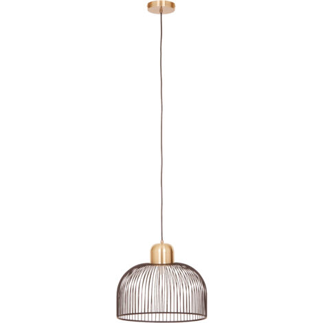 Premier Housewares Chandelier / Ceiling Light Small Black Pendant Lights For Ceiling / Hallway / Living Room Antique Brass Hanging Lighting For Halls / Bedroom 38 x 158 x 38 (1/4)