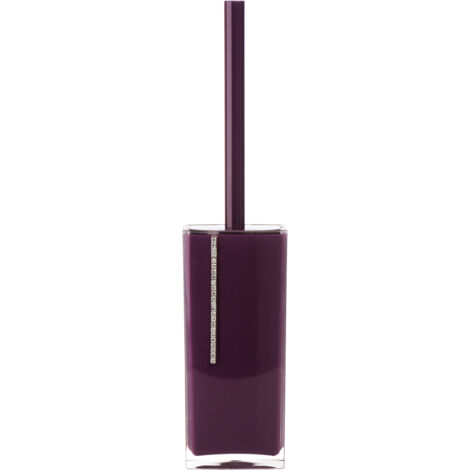 Premier Housewares Purple Acrylic And Crystal Toilet Brush