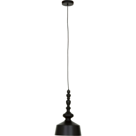 Premier Housewares Chandelier / Ceiling Light Matte Black Pendant Lights For Ceiling / Hallway / Living Room Robust Metal Hanging Lighting For Halls / Bedroom 26 x 170 x 26 (1/5)