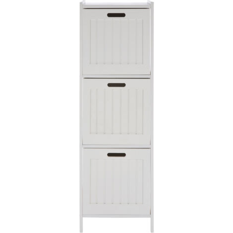 Interiors By Premier Elegant 3 Drawer Rustic Bathroom Shelf Unit, Ample Storage Standing Shelves, Sleek Shelving Unit For Bedroom (1/5)