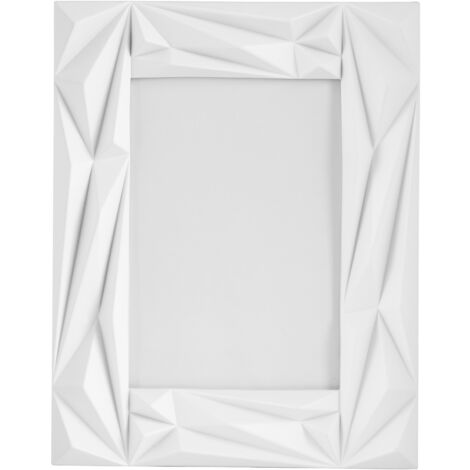 Premier Housewares White Photo Frame / Frames Geometric Design Picture Frames For Wall Contemporary Rectangular Photo Frames For Bedroom / Living Room / Hallways 19 x 2 x 24 (1/5)